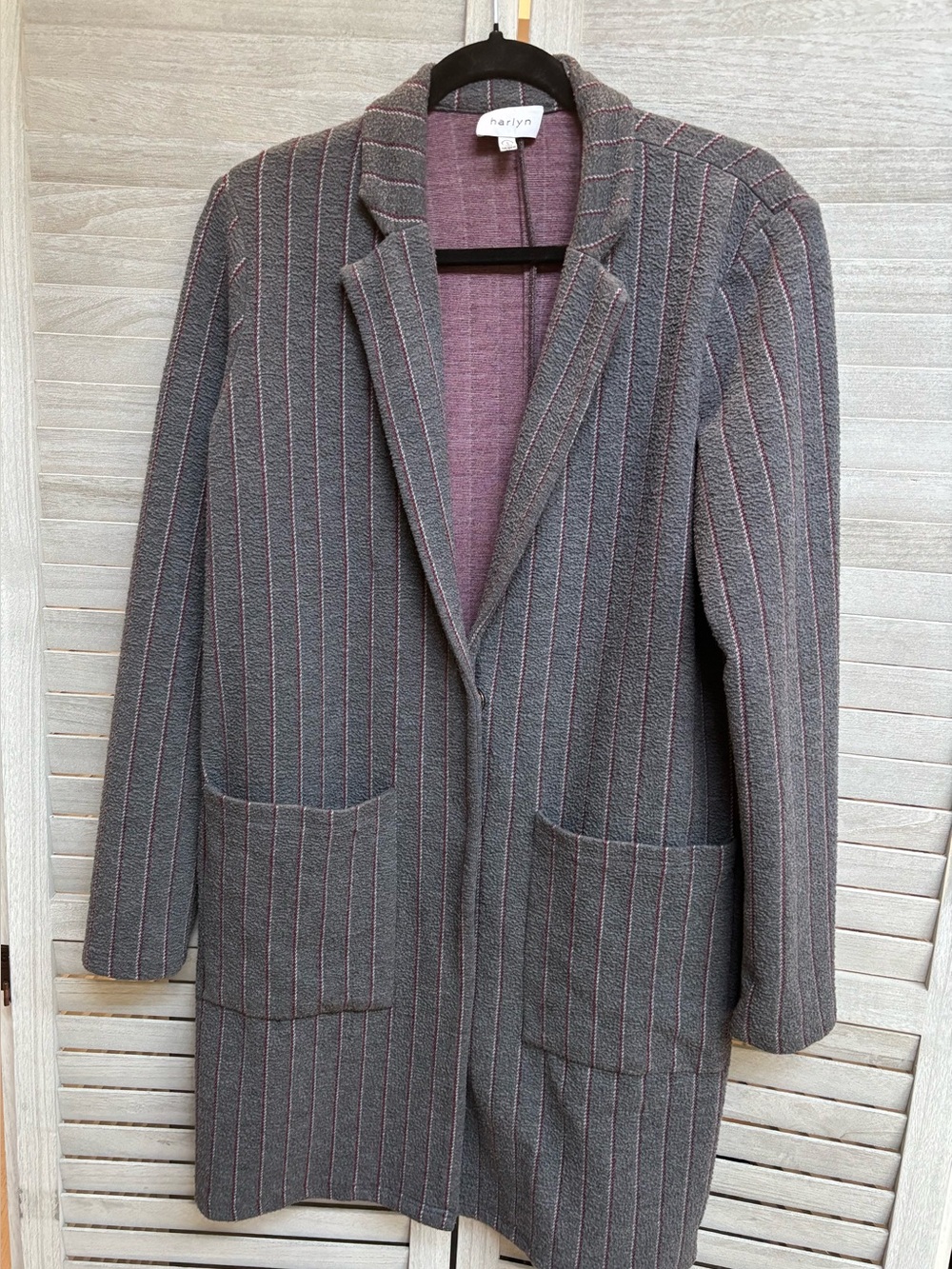Harlyn Anthropology Pinstripe Coatigan Size SM